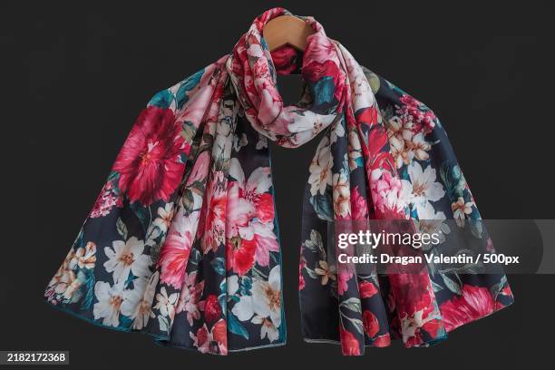 a photo of a beautiful scarf - schal freisteller stock-fotos und bilder