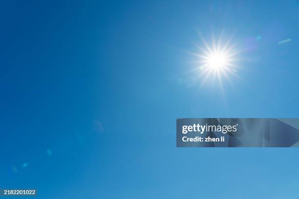 full frame shot of blue sky - sun stock pictures, royalty-free photos & images