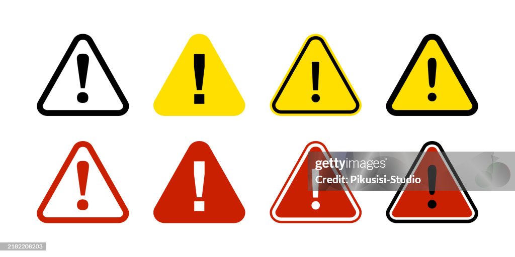 Symbol für das Gefahrendreieck. Warn- oder Warnschild.