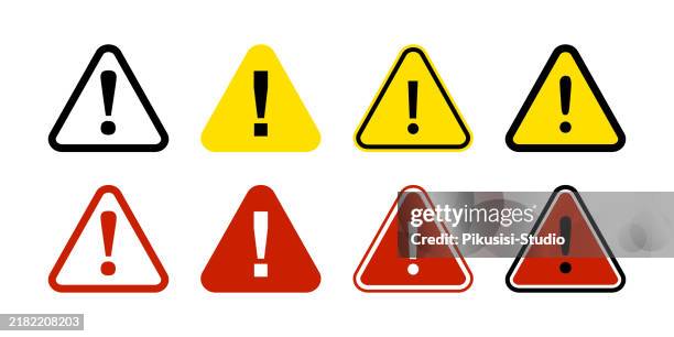 symbol für das gefahrendreieck. warn- oder warnschild. - warnsymbol stock-grafiken, -clipart, -cartoons und -symbole