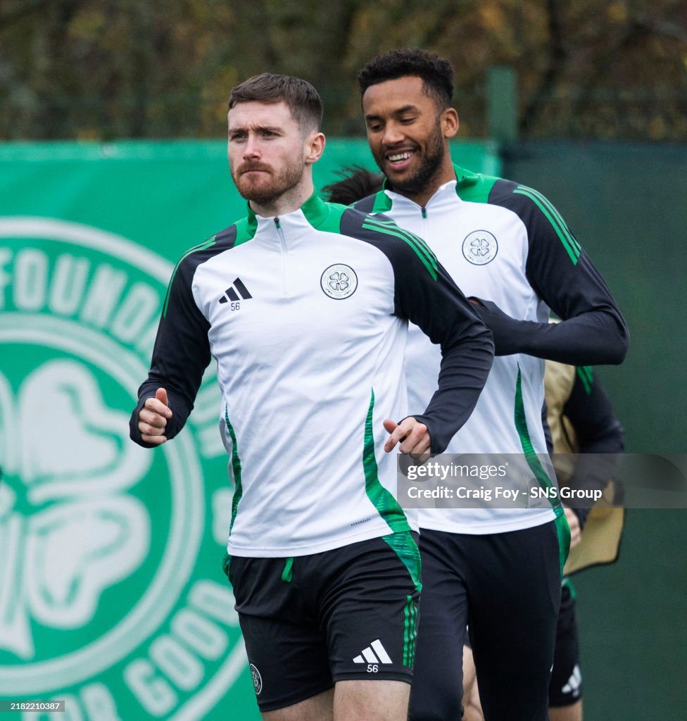Austin Ralston Anthony Ralston and Austin Trusty during a Celtic training session ...