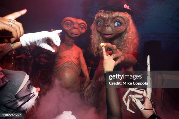 Tom Kaulitz and Heidi Klum attend Heidi Klum's 23rd Annual Halloween Party presented by Butterfinger, Mattel, and Prime Video at The Venue on Music...
