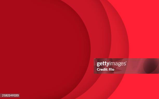 holiday abstract red curve layers background - red circle stock illustrations