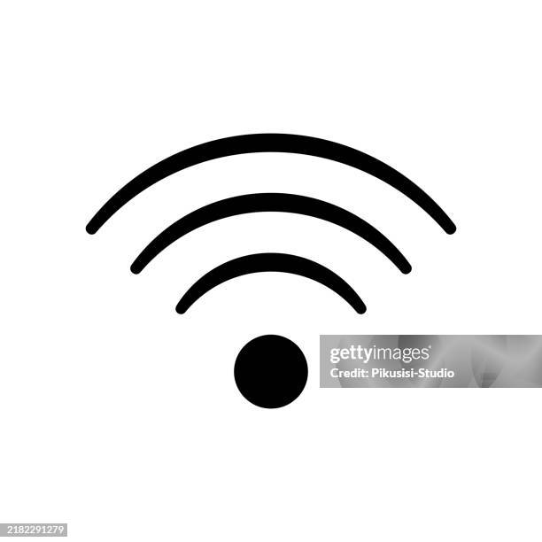 ilustrações de stock, clip art, desenhos animados e ícones de wifi icon vector, wireless internet sign - difusão de televisão