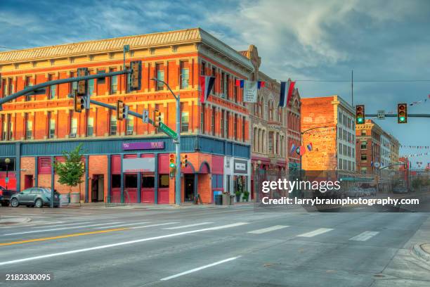 street corner in cheyenne wyoming - cheyenne-wyoming stockfoto's en -beelden