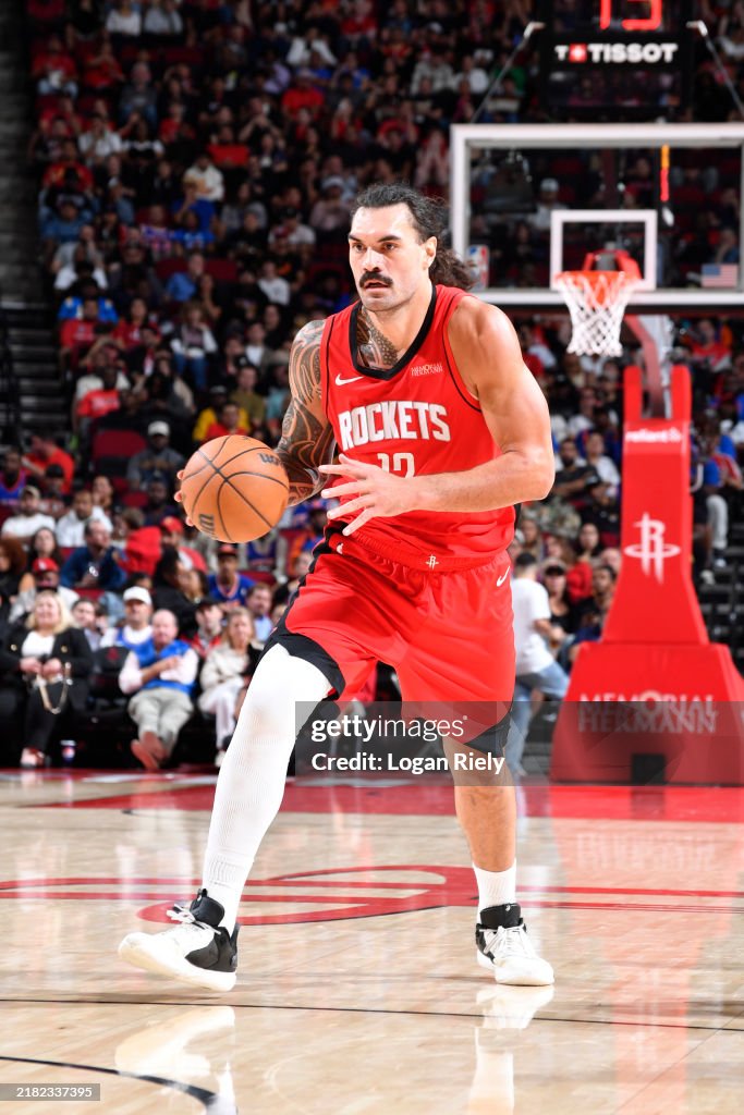 Steven Adam Rockets Rookie Vs. Now Steven Adams of the Houston Rockets dribbles the ball during the game ...