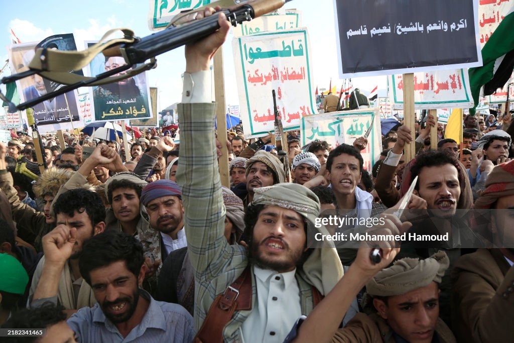 Protest In Support Of Palestinians and Lebanese In Yemen 2024