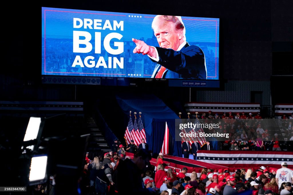 Closing Rally Signage during the closing campaign event with former US President ...