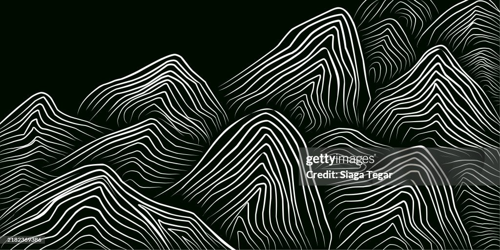 Wave Rope Vector Rope Line Effect Wave Monocrome Background High-Res Vector Graphic ...