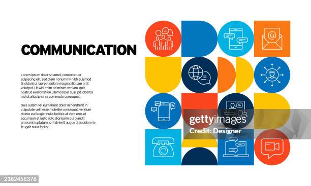 Communication Relted Images Communication Related Vector Illustration Telephone Internet Social ...
