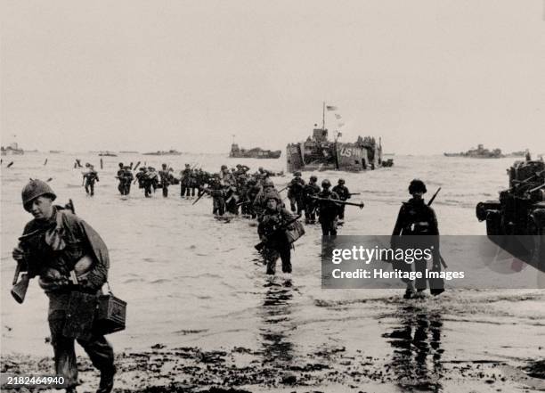 The Allied landing in Normandy on 6 June 1944, 1944. Private Collection. Creator: Anonymous.