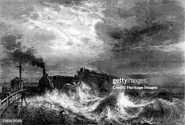Arrival of the French Mail-Boat at Dover, by T. Weber, 1871. Engraving of a painting '...which was in the last exhibition at the French Gallery. We...