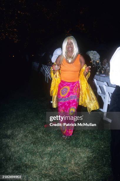 Janice Combs attends Puffy's Fourth of July Party at Sean Combs' House on July 2, 2000 in East Hampton, NY.