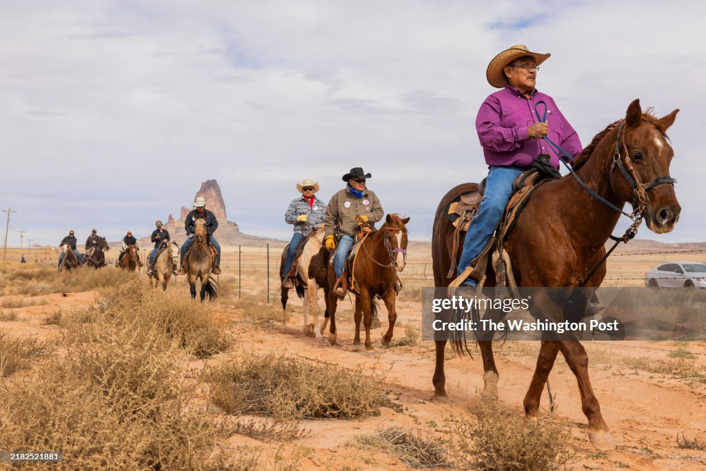 Kayenta, ARIZONA - NOVEMBER 05: Native Riders for 'Ride to the