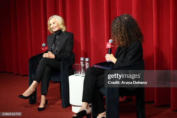 Jessica Lange and Debra Birnbaum attend the SAG-AFTRA Foundation Conversations presents Career Retrospective with Jessica Lange at The Meryl Streep...