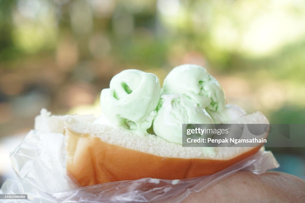 Ice cream in bread