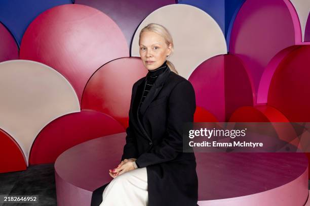 Pamela Anderson poses for a portrait at the 27th SCAD Savannah Film Festival on November 02, 2024 in Savannah, Georgia.