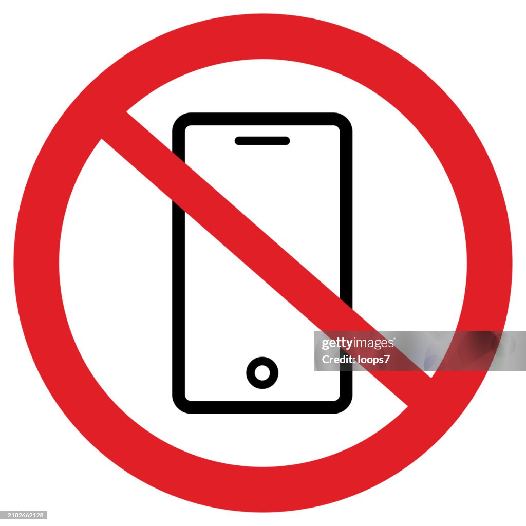 No Phones Ringing No Mobile Phones Allowed Sign High-Res Vector Graphic - Getty Images