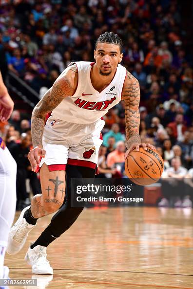 Ware Heat Kel'el Ware of the Miami Heat looks on during the game against the ...
