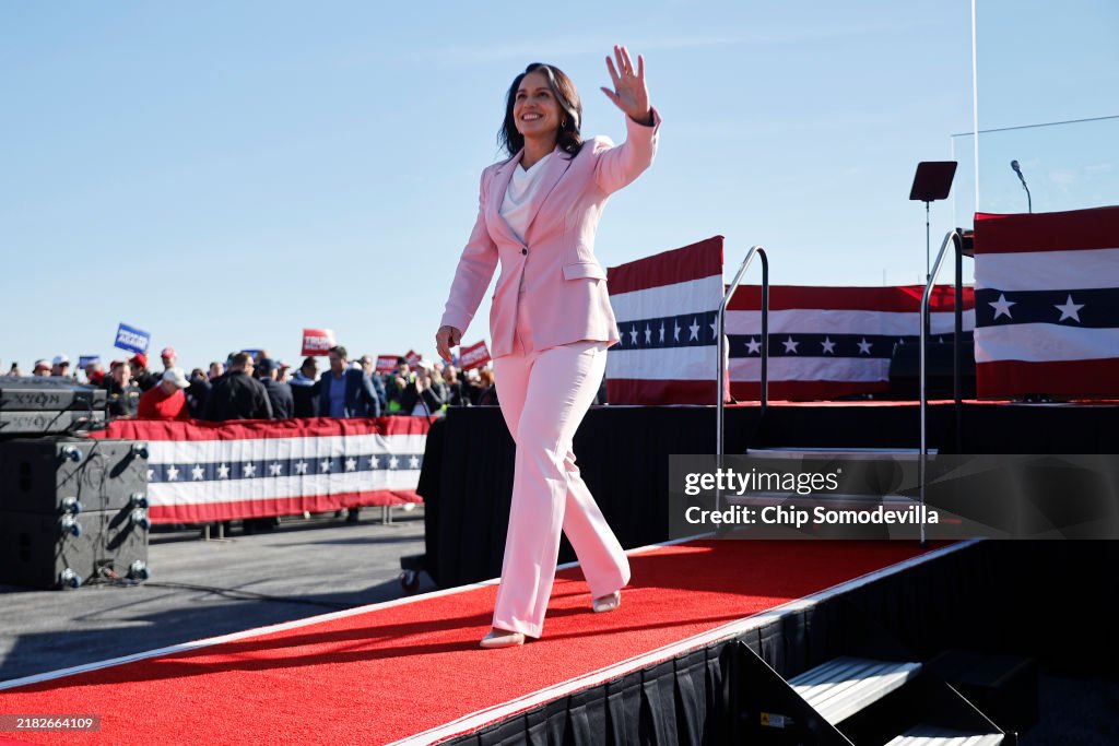 Tulsi Math B Rally Former U.S. Rep. Tulsi Gabbard arrives for a campaign rally for... News ...