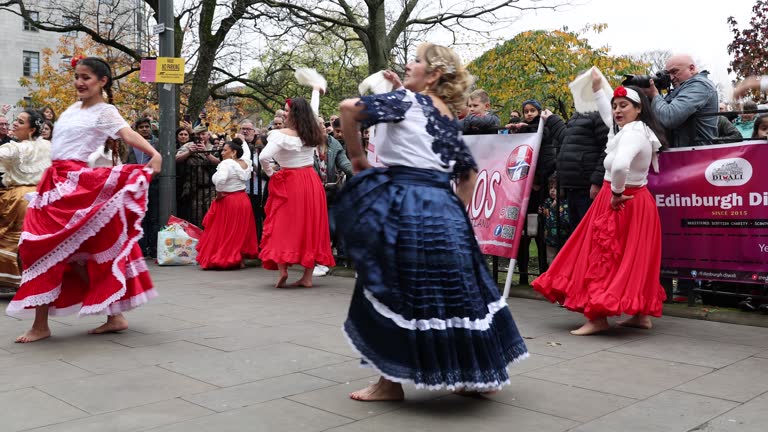 Peruvian Scottish 24 Performers Take Part In The Edinburgh Festival Stock Videos, Footage ...