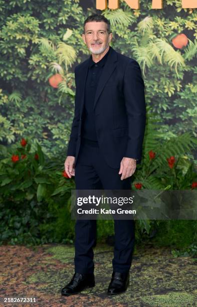Antonio Banderas attends the "Paddington In Peru" World Premiere in Leicester Square on November 03, 2024 in London, England.