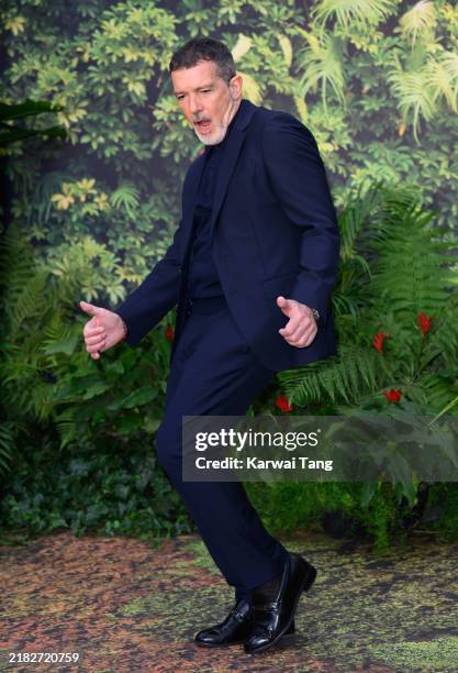 Antonio Banderas attends the "Paddington In Peru" World Premiere in Leicester Square on November 03, 2024 in London, England.