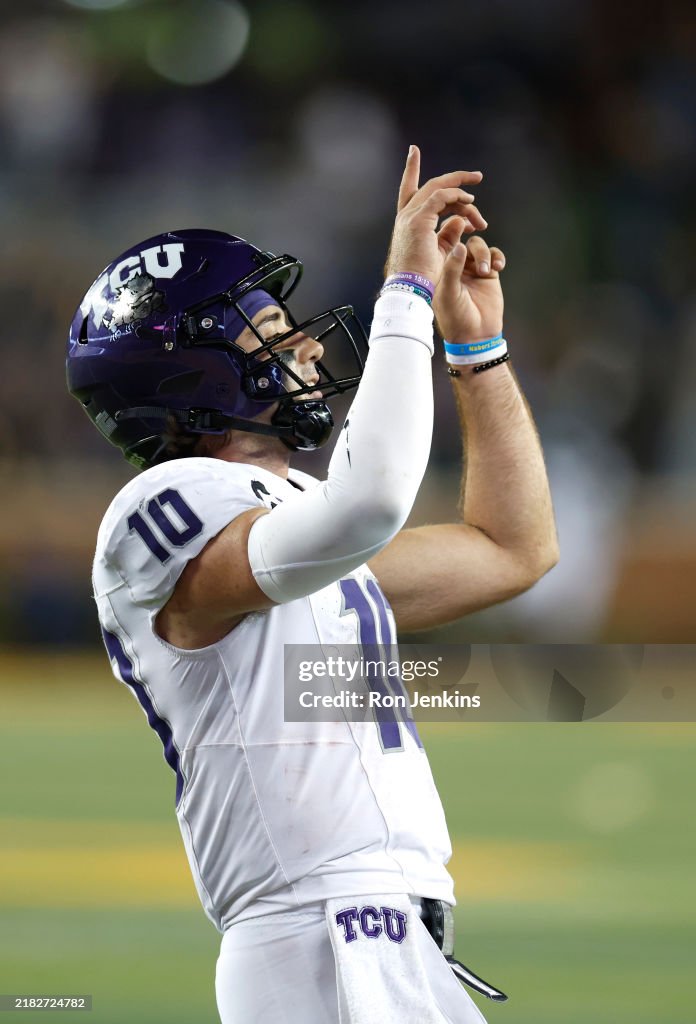 Java Blu Tcu Josh Hoover of the TCU Horned Frogs celebrates after a touchdown ...
