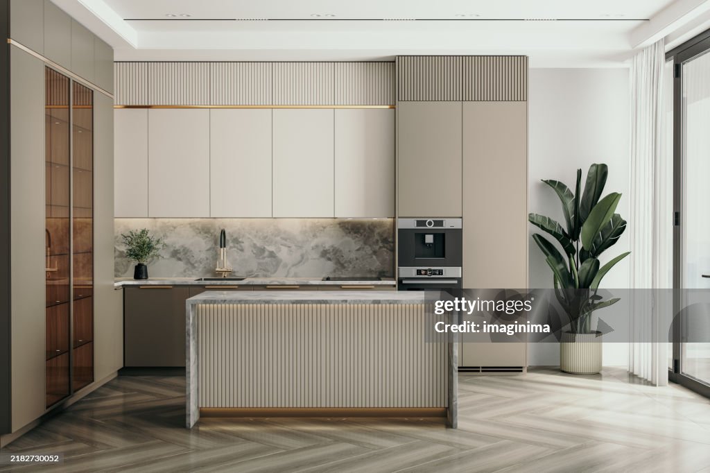 Modern Kitchen In Luxury Home