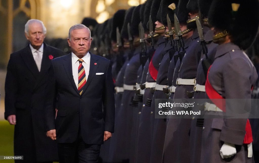 The King Hosts King Abdullah II Of Jordan At Windsor Castle