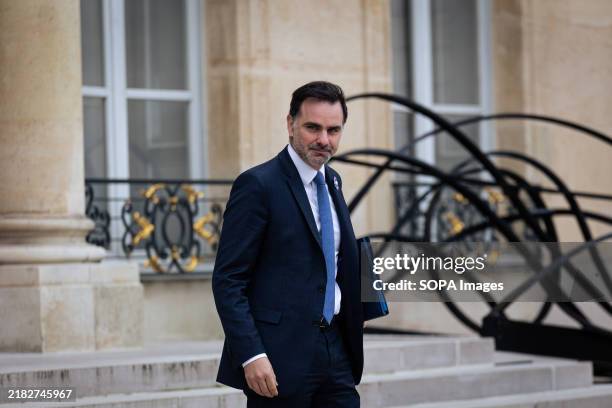 Laurent Saint Martin, French minister responsible for the budget and public accounts, seen at the end of the council of the French ministers, in the...