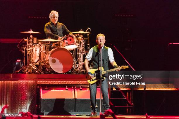 Bruce Springsteen performs with the E Street Band at Scotiabank Arena on November 03, 2024 in Toronto, Ontario.
