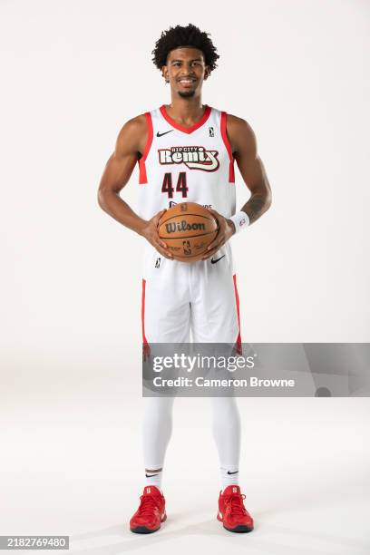 Aleem Ford of the Rip City Remix poses for a portrait during 2024-25 G League Media Day on November 6, 2024 at the Practice Facility in Portland,...