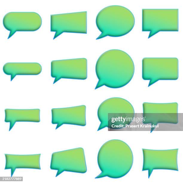green massages and chat. comic speech bubbles style - abstract boxes explosion stock pictures, royalty-free photos & images