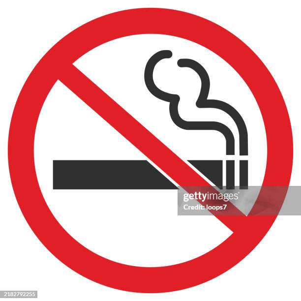 no smoking allowed sign - zigarette stock-grafiken, -clipart, -cartoons und -symbole