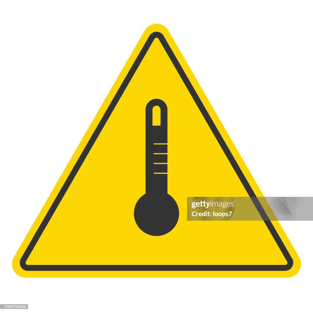 Señal de advertencia de alta temperatura