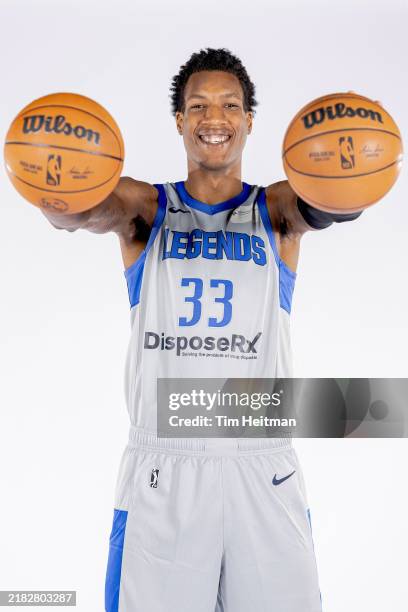 Jamarion Sharp of the Texas Legends poses for a portrait during 2024-25 G League media day on November 6, 2024 at Comerica Center in Frisco, Texas....