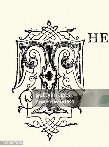 Lettre majuscule, T, Le, Monogramme, élément de design victorien, motif en filigrane, victorien 19ème siècle Lettre majuscule, T, Le, Monogramme, élément de design victorien, motif en filigrane, victorien 19ème siècle