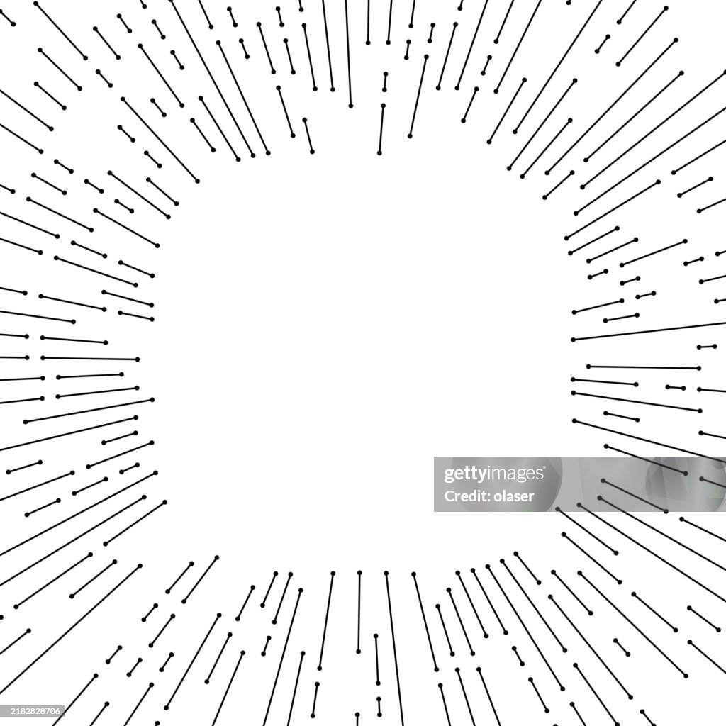 Square copy space framed by radial circuit board wires pattern