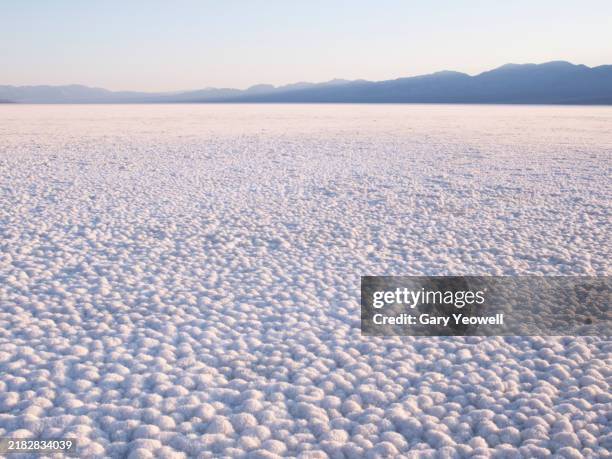 salt formation landscape in death valley national park - salt mineral stock pictures, royalty-free photos & images