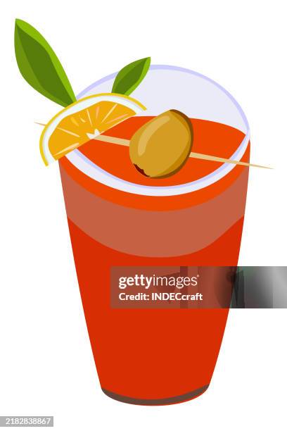 caesar cocktail - coffee jar stock illustrations