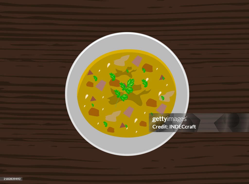 Yellow peas soup