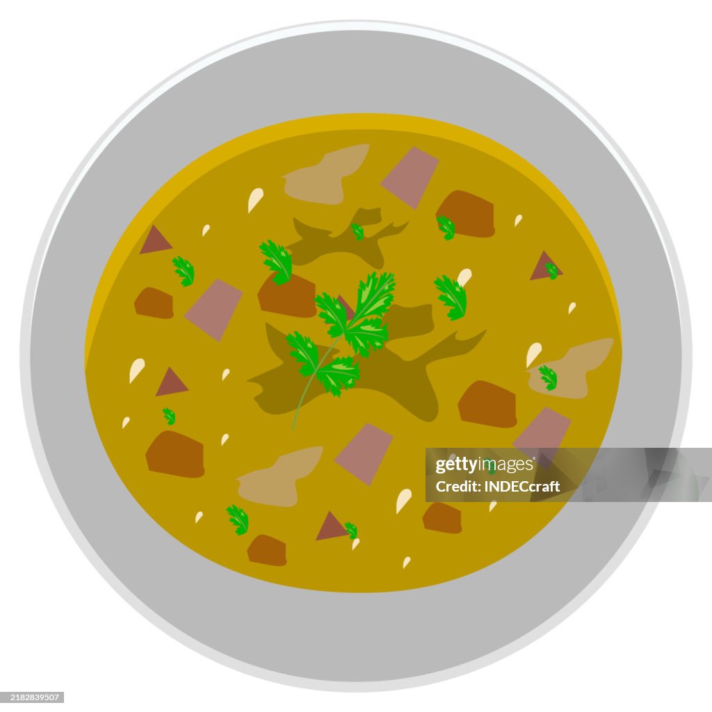 Yellow peas soup