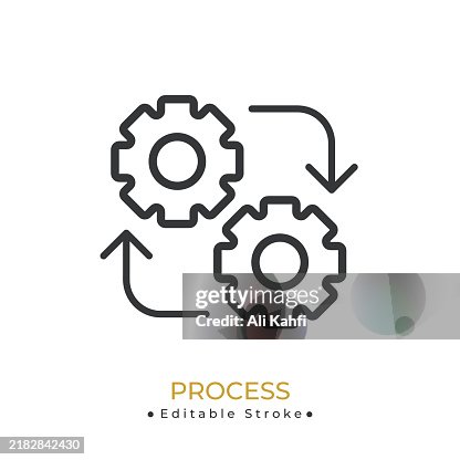 Process glyph line icon. Thin line icon that can be applied anywhere, simple, pixel perfect and modern style Process glyph line icon. Thin line icon that can be applied anywhere, simple, pixel perfect and modern style
