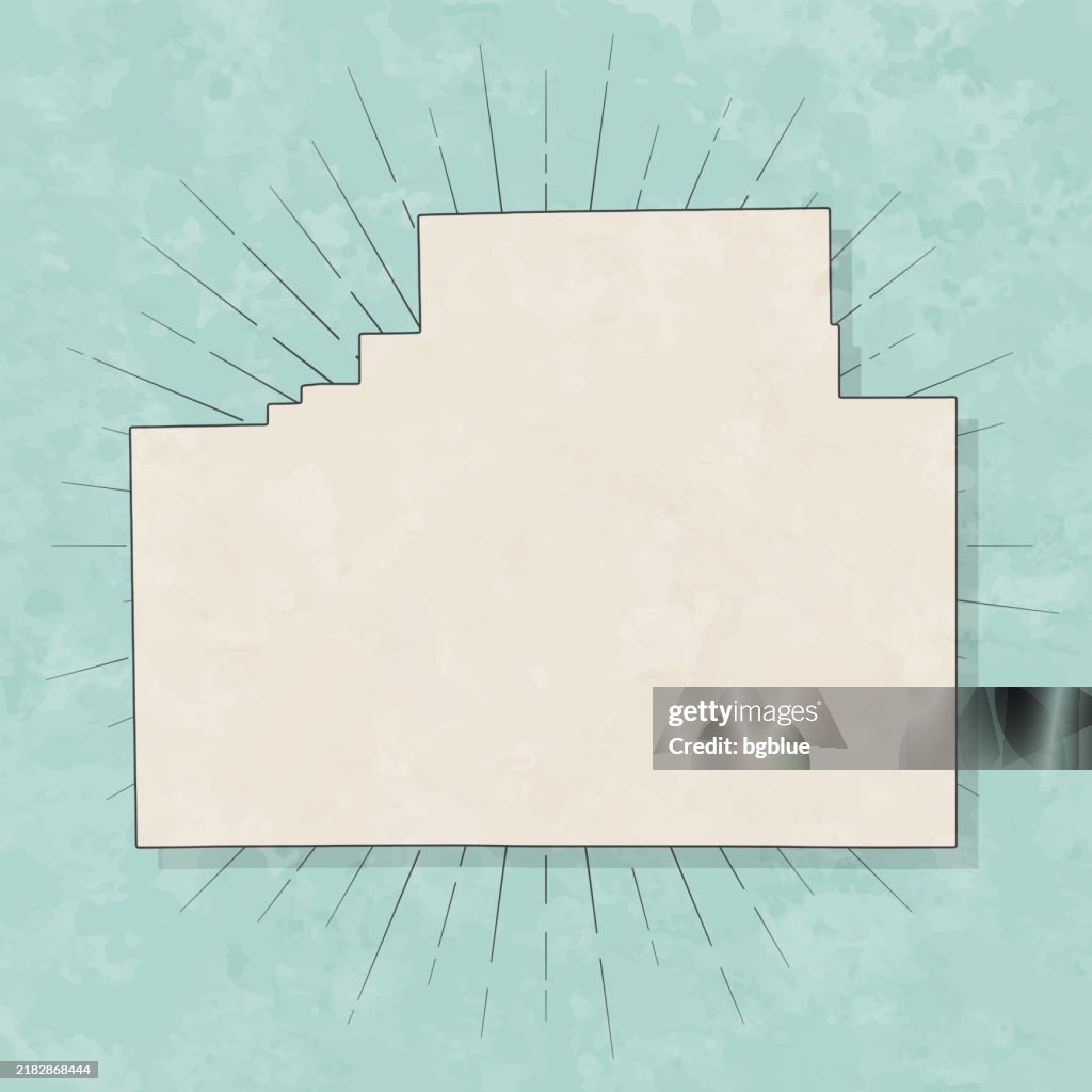 McLean County, Illinois. Map in retro vintage style - Old textured paper
