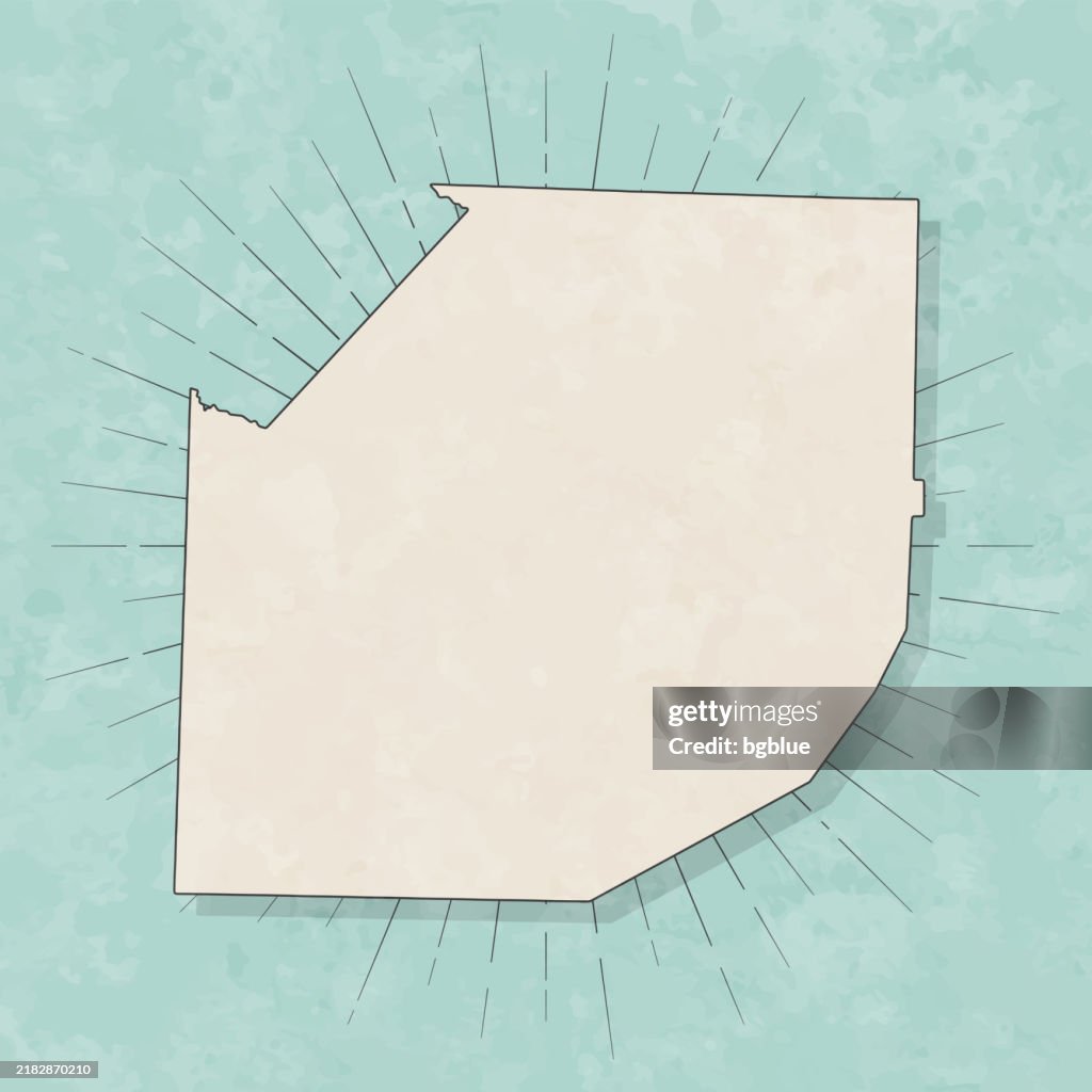 Madison County, Tennessee. Map in retro vintage style - Old textured paper