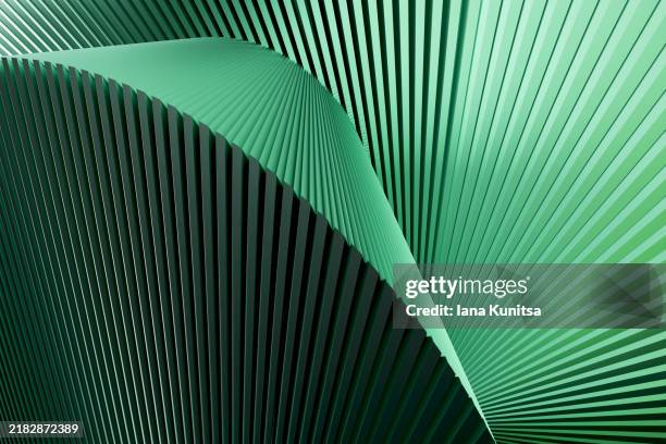 abstract layered green background. futuristic 3d pattern. geometric composition. design element. - adaptation photos et images de collection