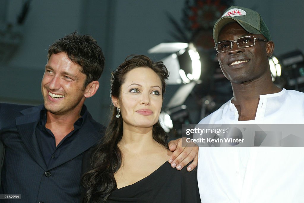 Gerard Butler, Angelina Jolie and Djimon Hounsou