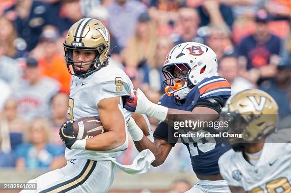 Linebacker Demarcus Riddick of the Auburn Tigers looks to tackle ...