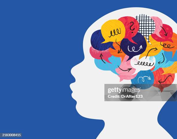 baby brain development stimulation - infant brain stock illustrations
